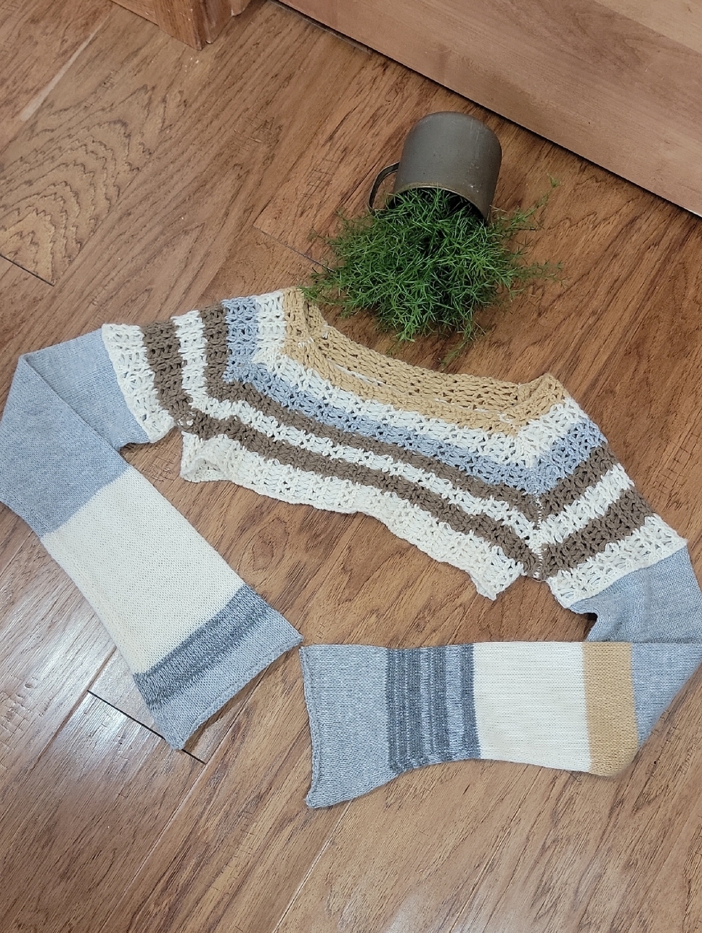 Open Knit Sweater Shrug